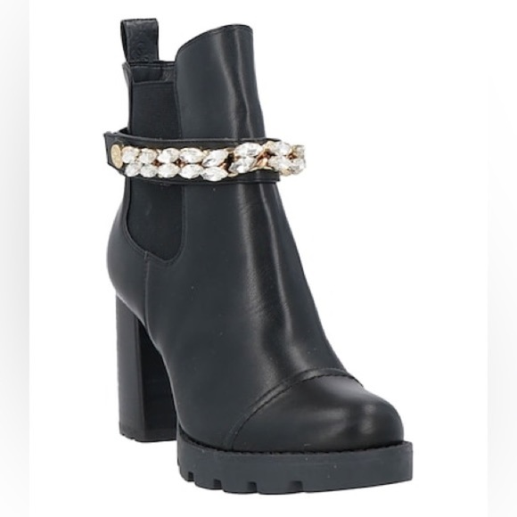 GUESS Ankle Boots with Chain Detail Ankle Strap in box - Picture 3 of 12